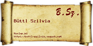 Büttl Szilvia névjegykártya